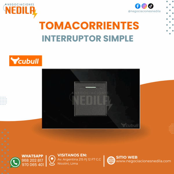INTERRUPTOR SIMPLE CUBULL - Imagen 2