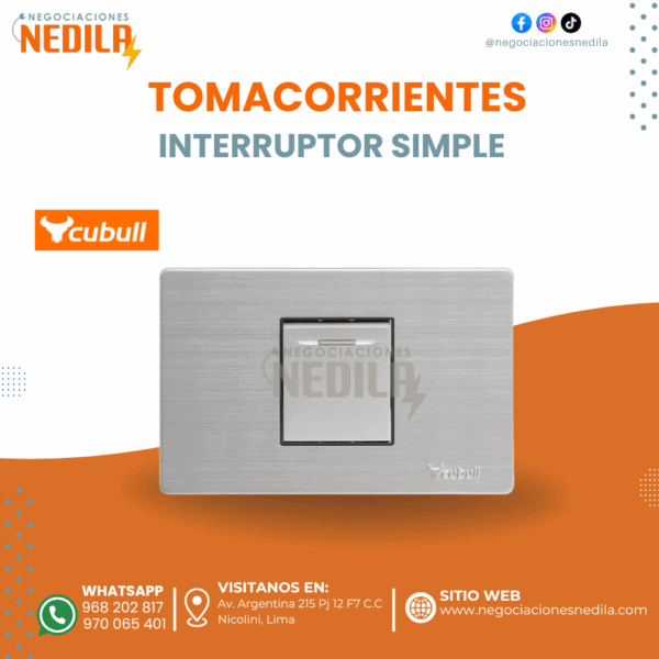 INTERRUPTOR SIMPLE CUBULL - Imagen 3
