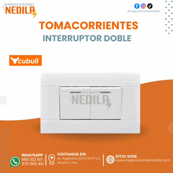 INTERRUPTOR DOBLE CUBULL - Imagen 2