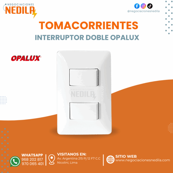 INTERRUPTOR DOBLE OPALUX