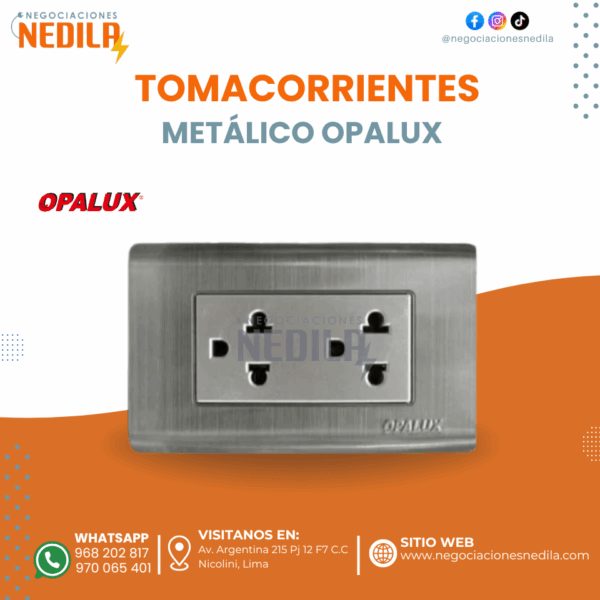 TOMACORRIENTE METÁLICO OPALUX