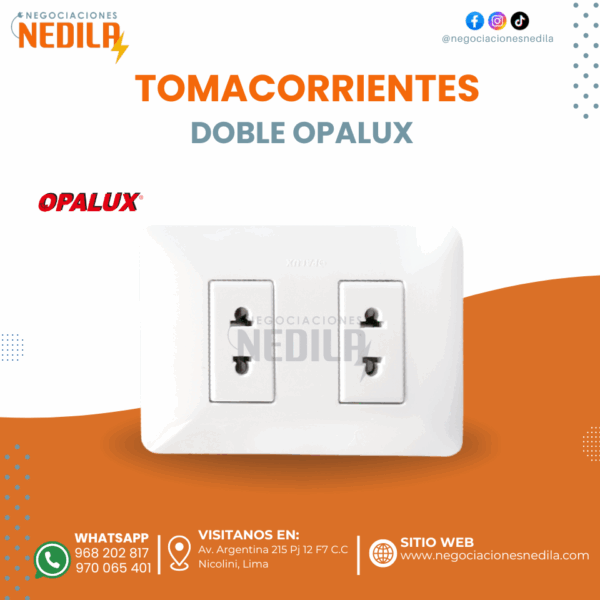 TOMACORRIENTES DOBLE OPALUX