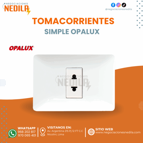 TOMACORRIENTES SIMPLE OPALUX